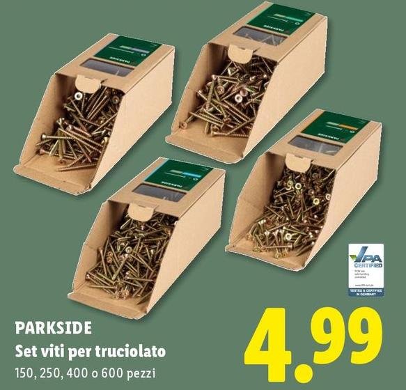 Parkside - Set Viti Per Truciolato