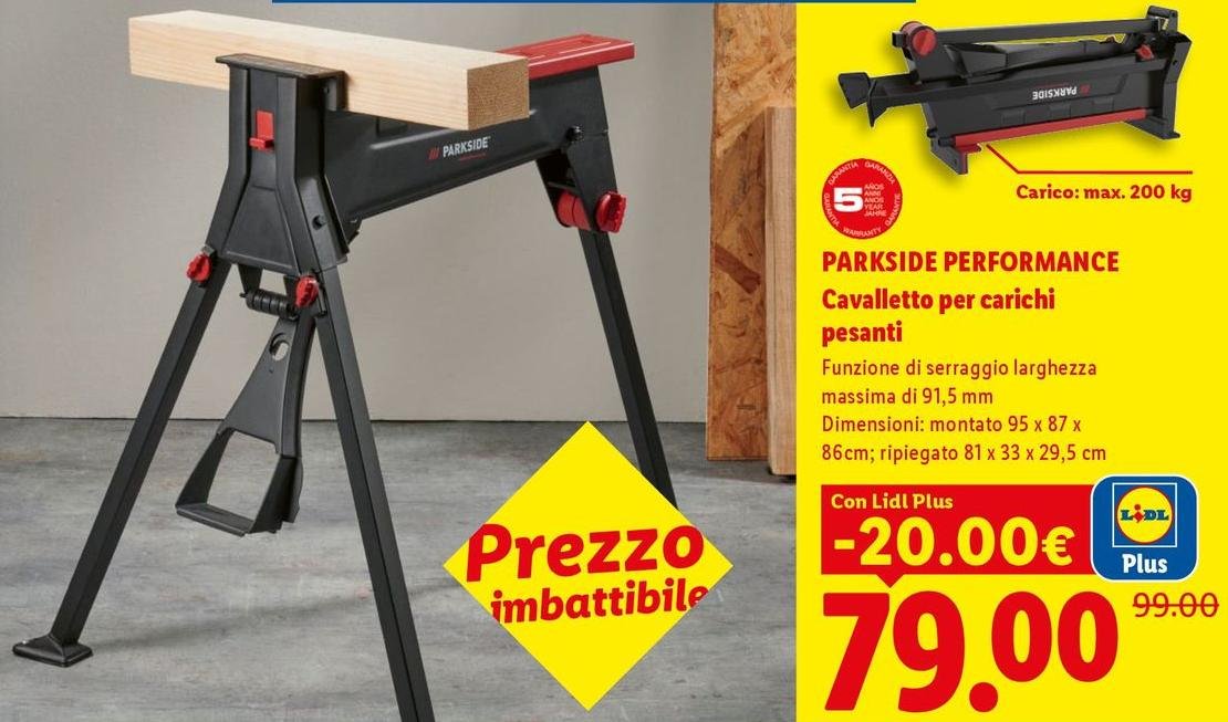 Parkside Performance - Cavalletto Per Carichi Pesanti