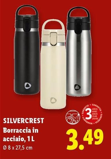 Silvercrest - Borraccia In Acciaio, 1 L