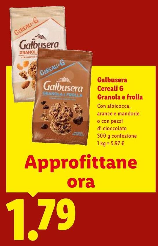 Galbusera - Cereali G Granola E Frolla