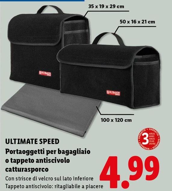 Ultimate Speed - Portaoggetti Per Bagagliaio O Tappeto Antiscivolo Catturasporco