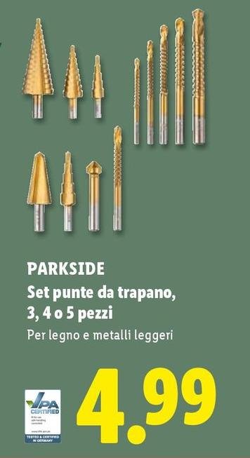Parkside - Set Punte Da Trapano, 3, 4 O 5 Pezzi