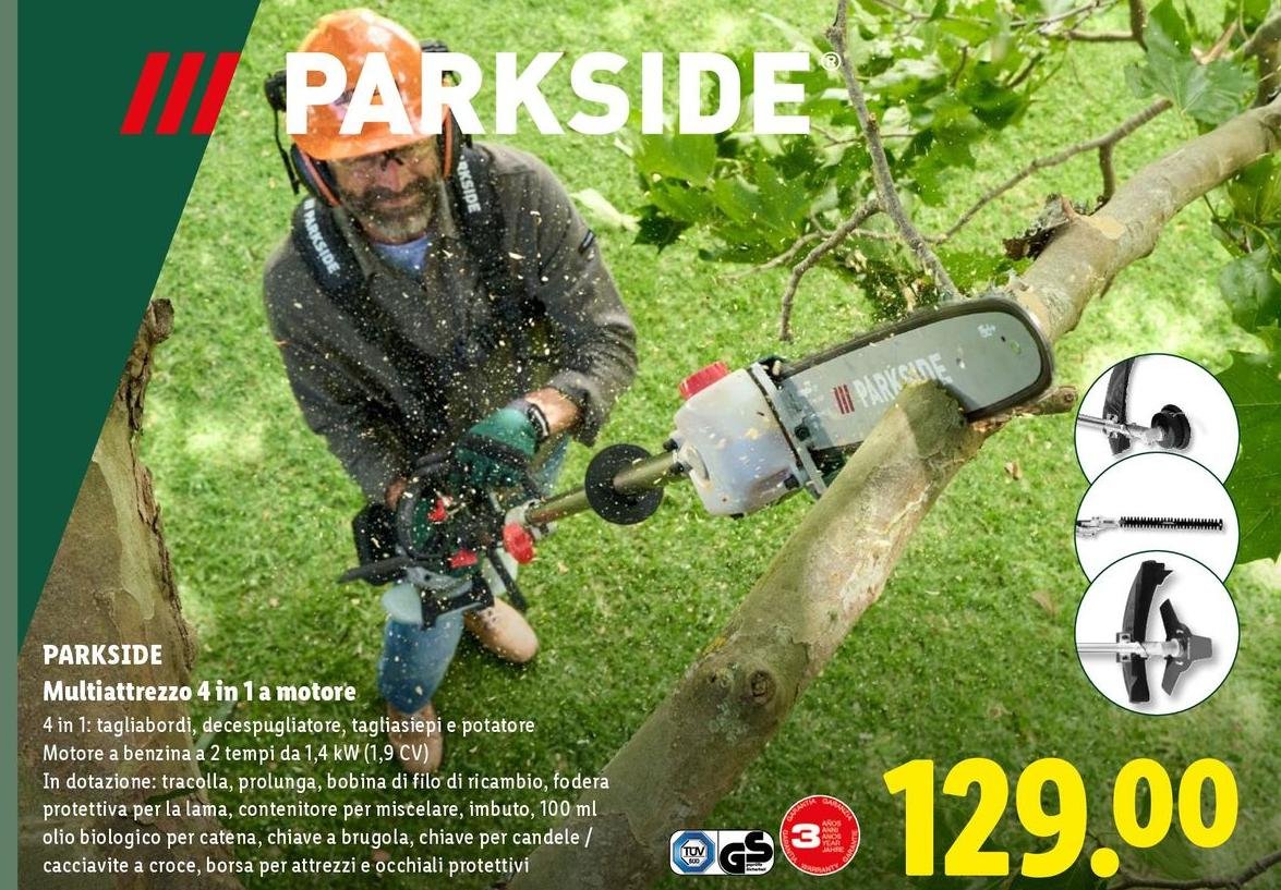 Parkside - Multiattrezzo 4 In 1 A Motore