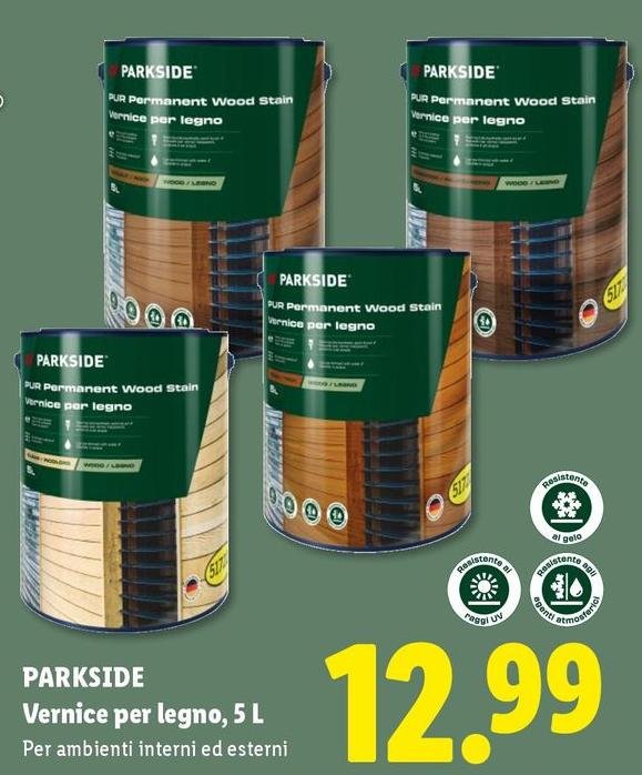 Parkside - Vernice Per Legno, 5 L