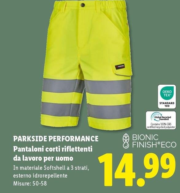 Parkside Performance - Pantaloni Corti Riflettenti Da Lavoro Per Uomo