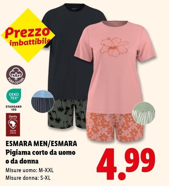 Esmara Men/Esmara - Pigiama Corto Da Uomo O Da Donna