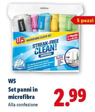 W5 - Set Panni In Microfibra