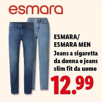 Esmara/Esmara Men - Jeans A Sigaretta Da Donna O Jeans Slim Fit Da Uomo