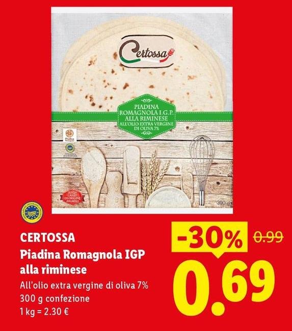 Certossa - Piadina Romagnola IGP Alla Riminese
