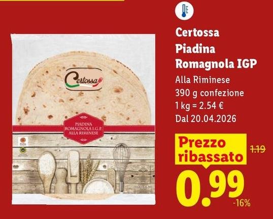 Certossa -  Piadina Romagnola IGP