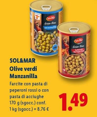 Sol & Mar - Olive Verdi Manzanilla