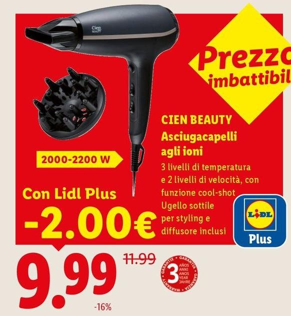 Cien - Beauty Asciugacapelli Agli Ioni