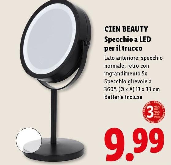 Cien Beauty - Specchio A Led Per Il Trucco
