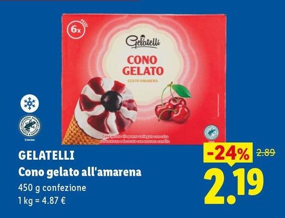 Gelatelli - Cono Gelato All'Amarena