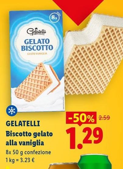Gelatelli - Biscotto Gelato Alla Vaniglia