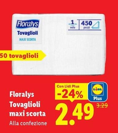 Floralys - Tovaglioli Maxi Scorta