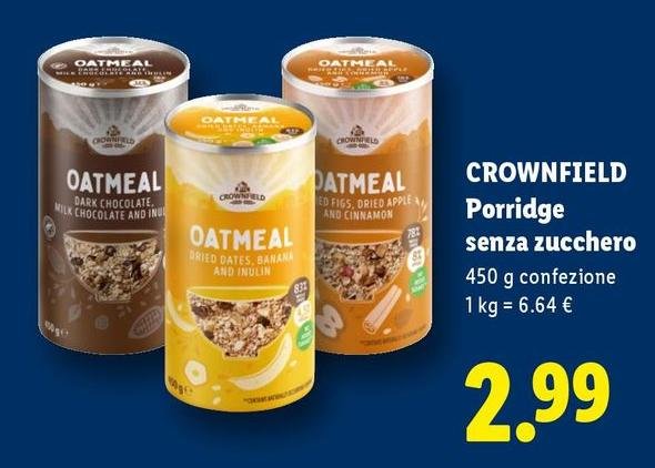Crownfield - Porridge Senza Zucchero