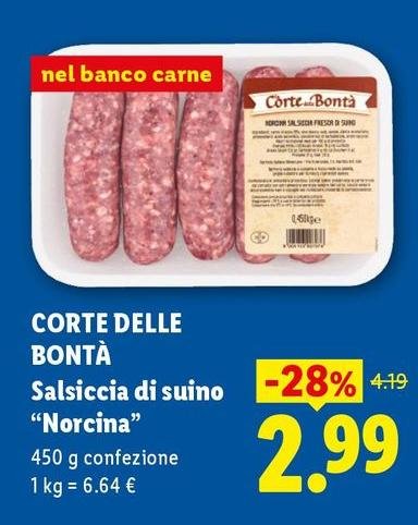 Corte Delle Bontà - Salsiccia Di Suino "Norcina"