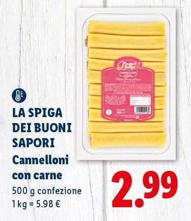 La Spiga Dei Buoni Sapori - Cannelloni Con Carne