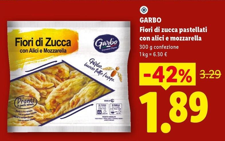 Garbo - Fiori Di Zucca Pastellati Con Alici E Mozzarella