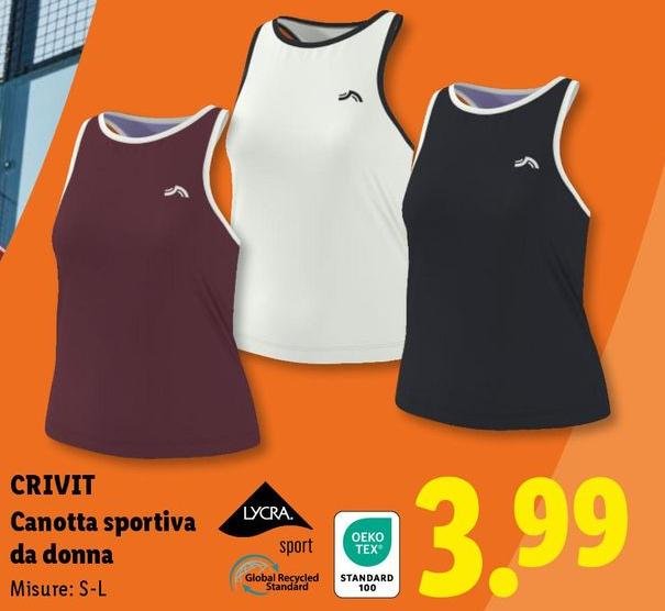 Crivit - Canotta Sportiva Da Donna