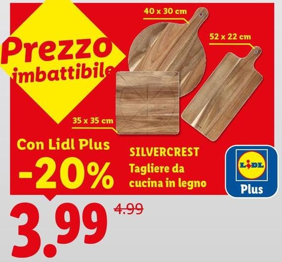 Silvercrest - Tagliere Da Cucina In Legno