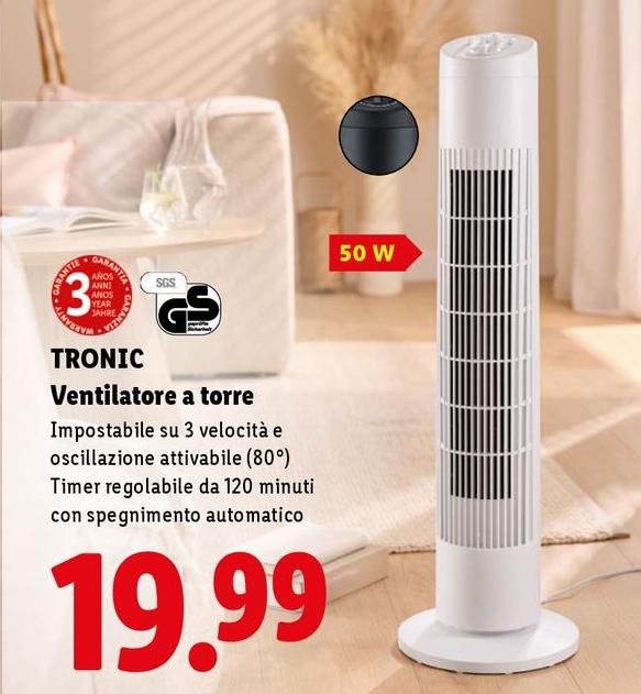Tronic - Ventilatore A Torre