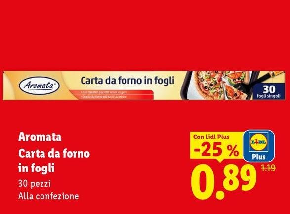 Aromata - Carta Da Forno In Fogli