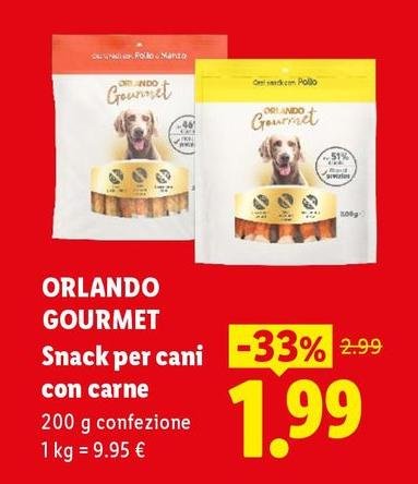 Orlando Gourmet - Snack Per Cani Con Carne