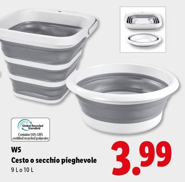 W5 - Cesto O Secchio Pieghevole