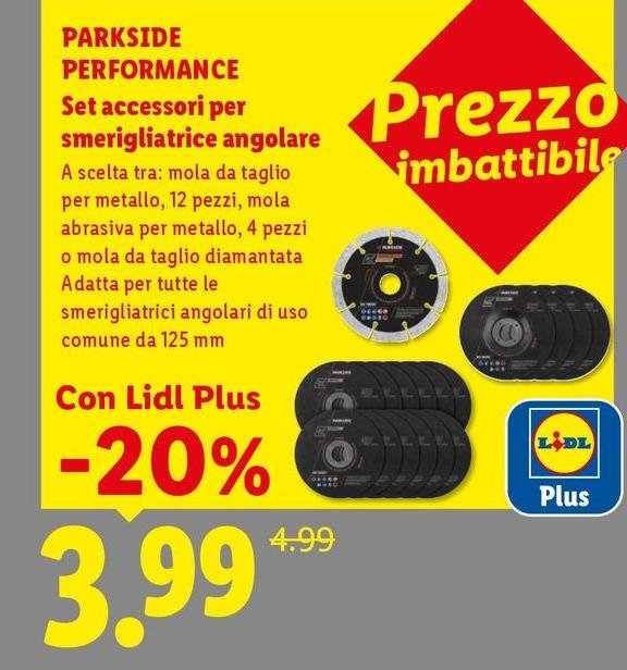Parkside Performance - Set Accessori Per Smerigliatrice Angolare