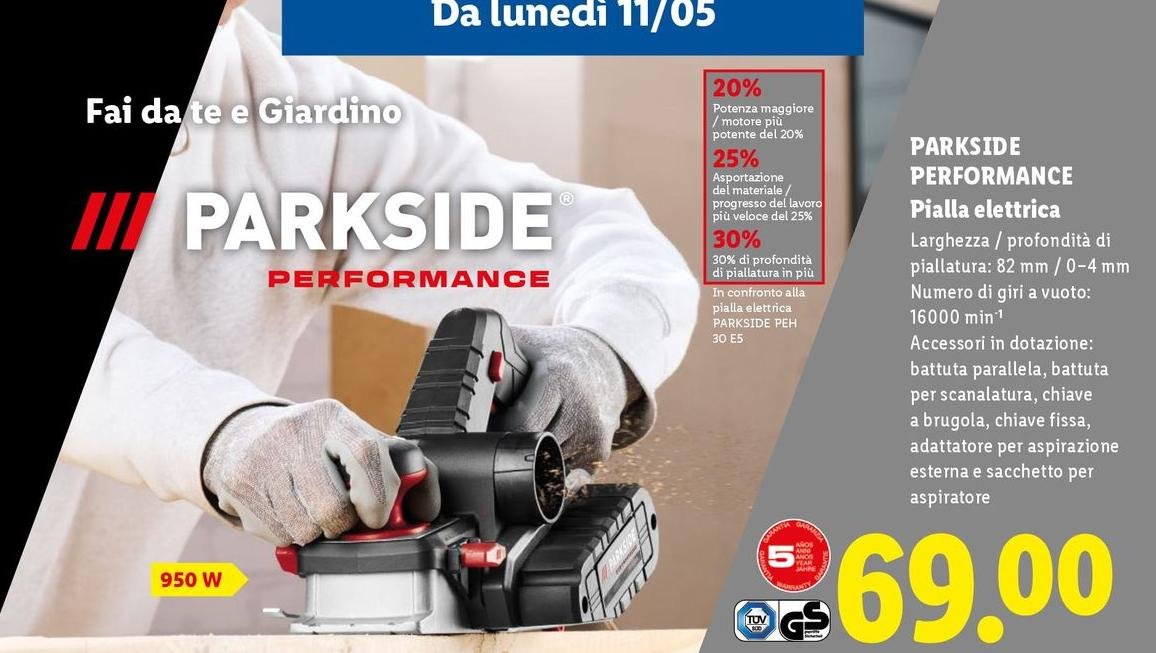 Parkside Performance - Pialla Elettrica