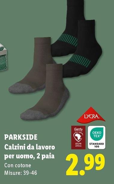 Parkside - Calzini Da Lavoro Per Uomo, 2 Paia