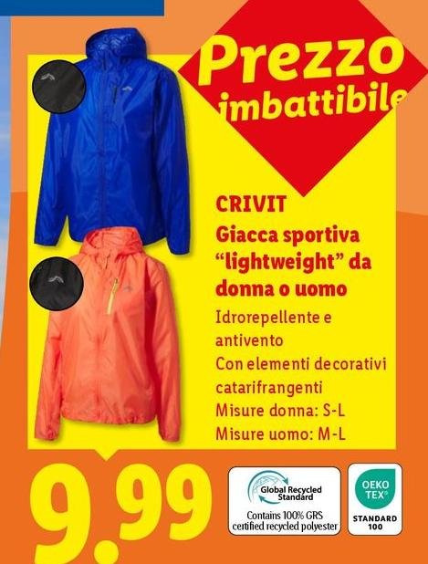 Crivit - Giacca Sportiva "lightweight" Da Donna O Uomo
