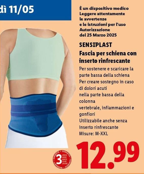 Sensiplast - Fascia Per Schiena Con Inserto Rinfrescante