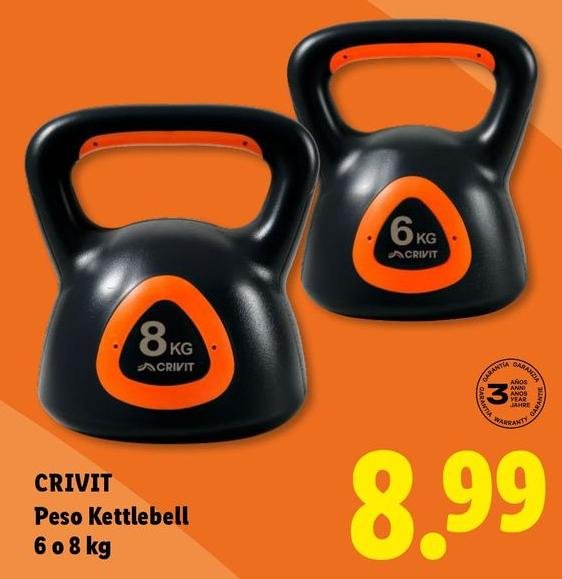 Crivit - Peso Kettlebell 6 O 8 Kg
