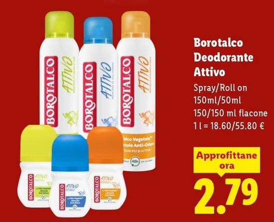 Borotalco - Deodorande Attivo