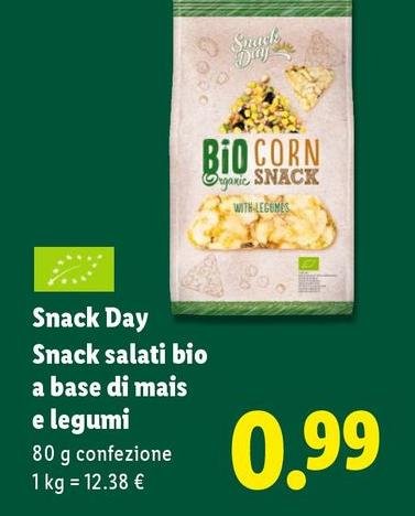 Snack Day - Snack Salati Bio A Base Di Mais E Legumi