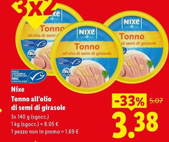 Nixe - Tonno All'Olio Di Semi Di Girasole