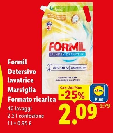Formil - Detersivo Lavatrice Marsiglia Formato Ricarica