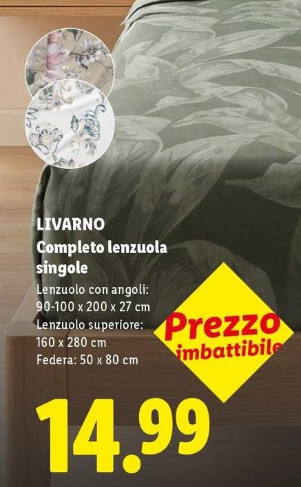 Livarno - Completo Lenzuola Single