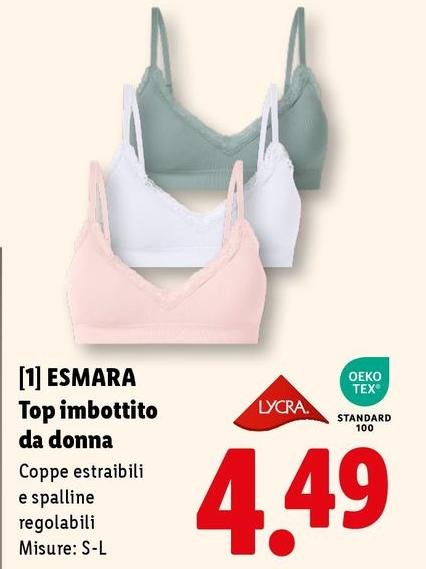 Esmara - Top Imbottito Da Donna