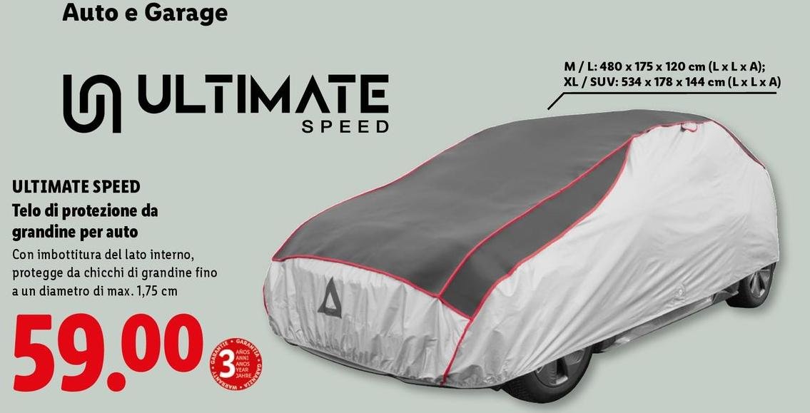 Ultimate Speed - Telo Di Protezione Da Grandine Per Auto