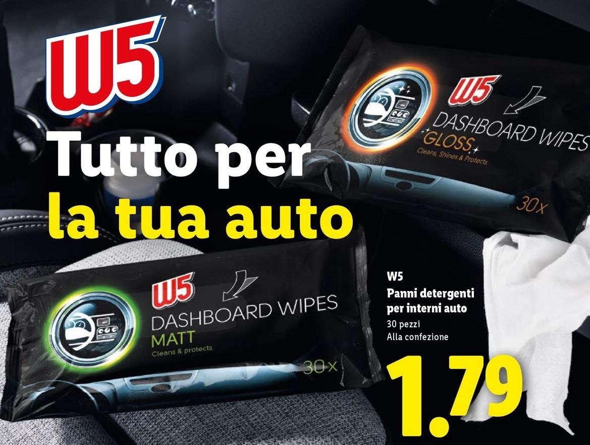 W5 - Panni Detergenti Per Interni Auto