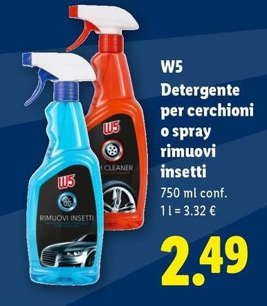 W5 - Detergente Per Cerchioni O Spray Rimuovi Insetti