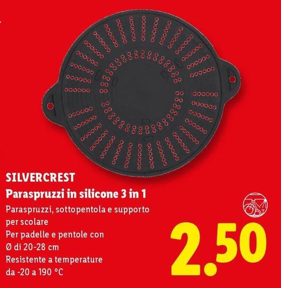 Silvercrest - Paraspruzzi In Silicone 3 In 1