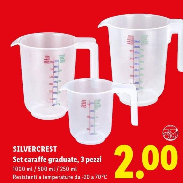 Silvercrest - Set Caraffe Graduate, 3 Pezzi