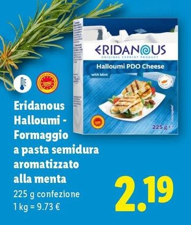 Eridanous - Halloumi-Formaggio A Pasta Semidura Aromatizzato Alla Menta