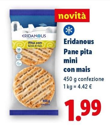 Eridanous - Pane Pita Mini Con Mais