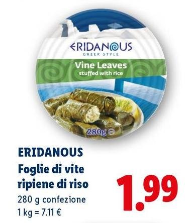 Eridanous - Foglie Di Vite Ripiene Di Riso